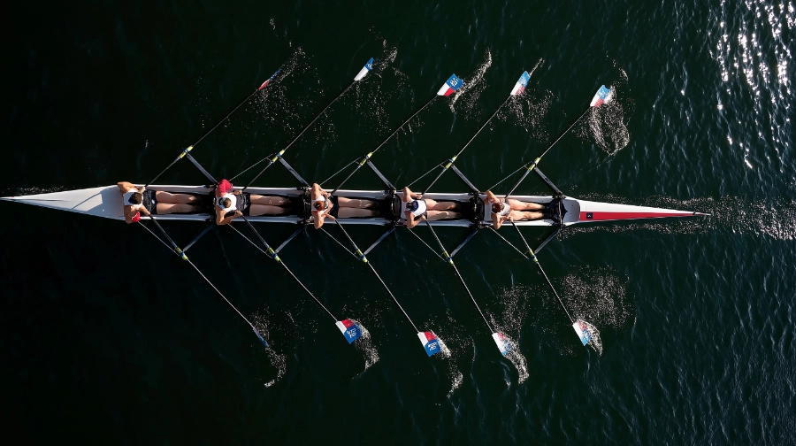 image of rowers